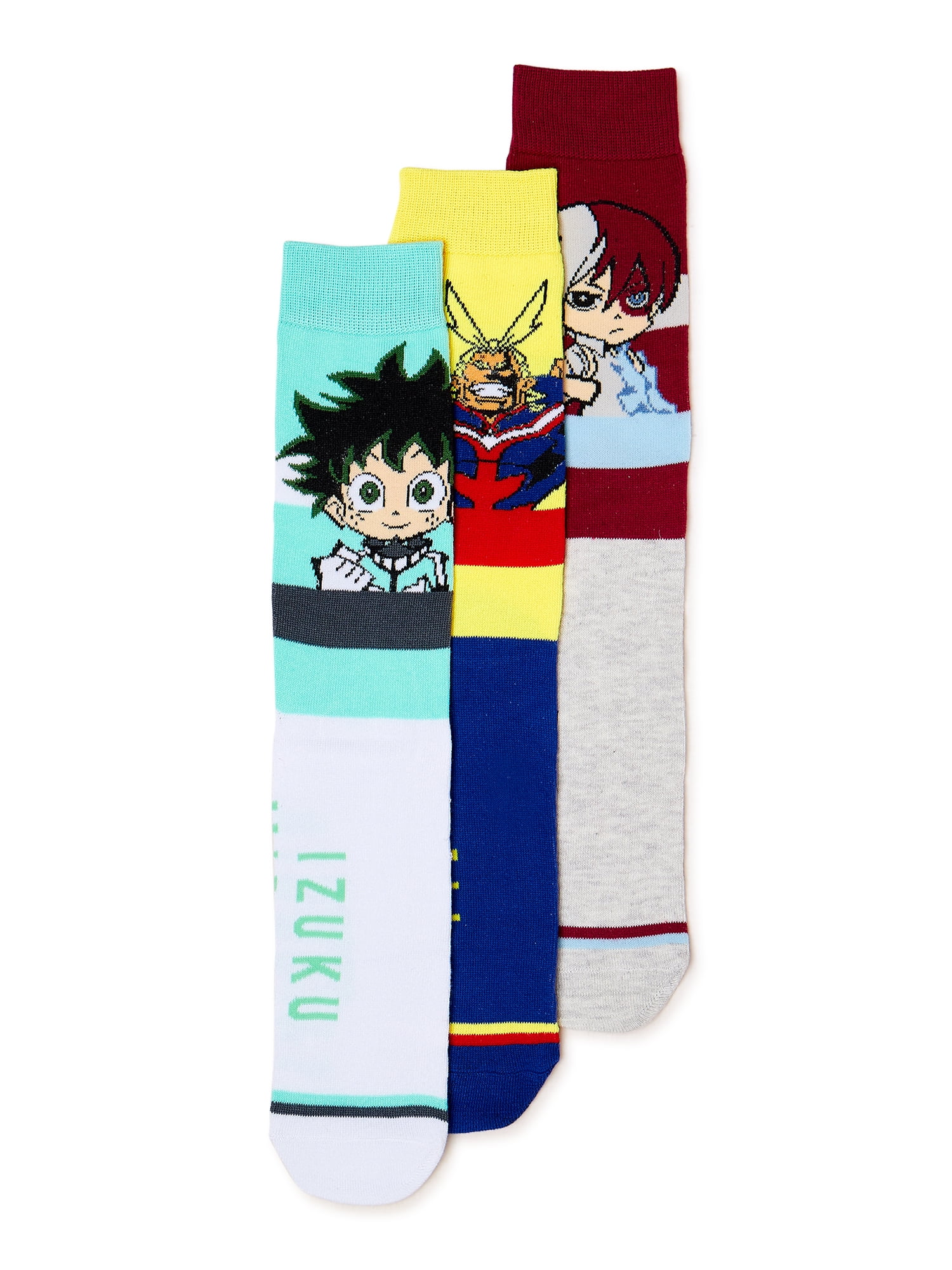 My Hero Academia Men's Crew Socks, 3-Pack