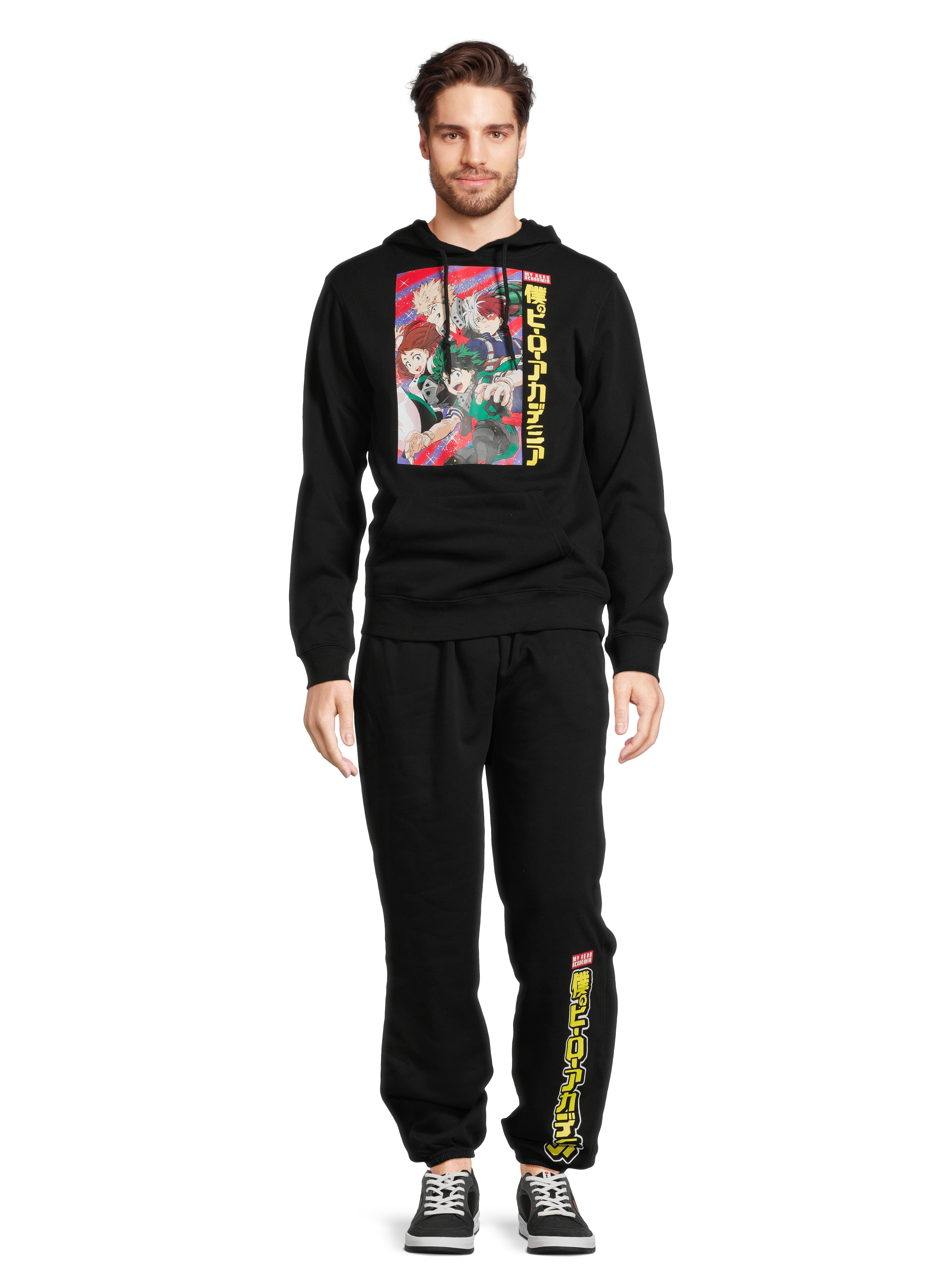 Free Shipping My Hero Academia Men s Big Men s Hoodie and Sweatpants Outfit Set 2 Piece Sizes S XL Walmart