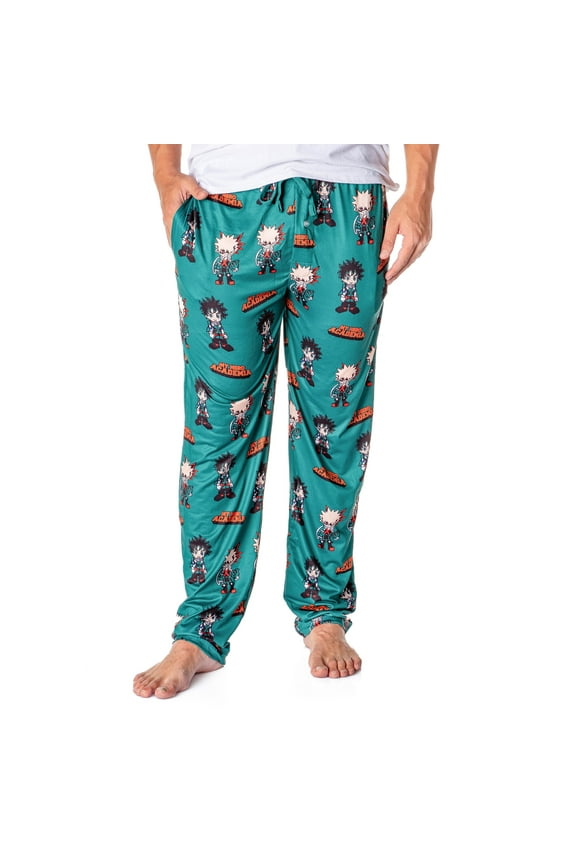 My Hero Academia Men's Izuku Midoriya and Katsuki Bakugo Anime Loungewear Pajama Pants