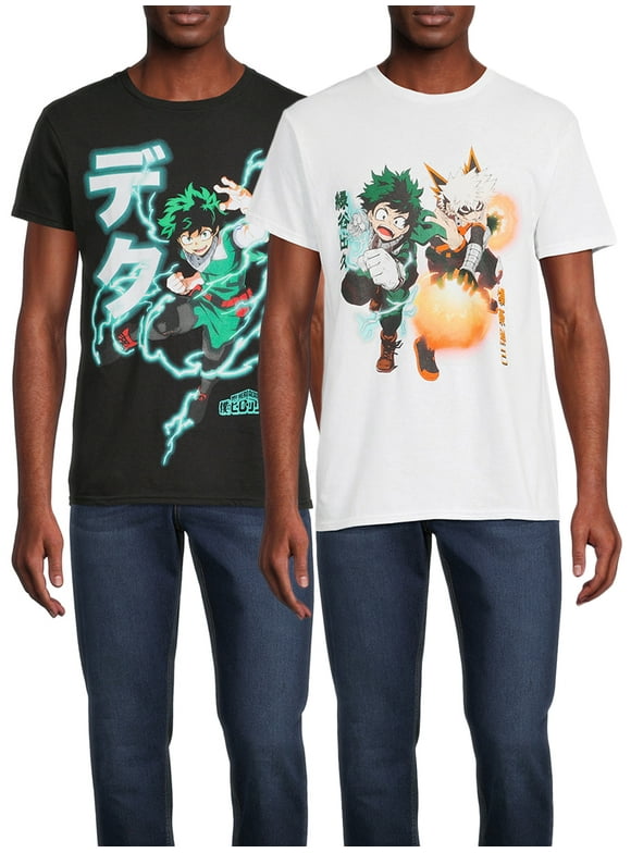 My Hero Academia Men's and Big Men's Graphic T-Shirts with Short Sleeves, Size S-3XL