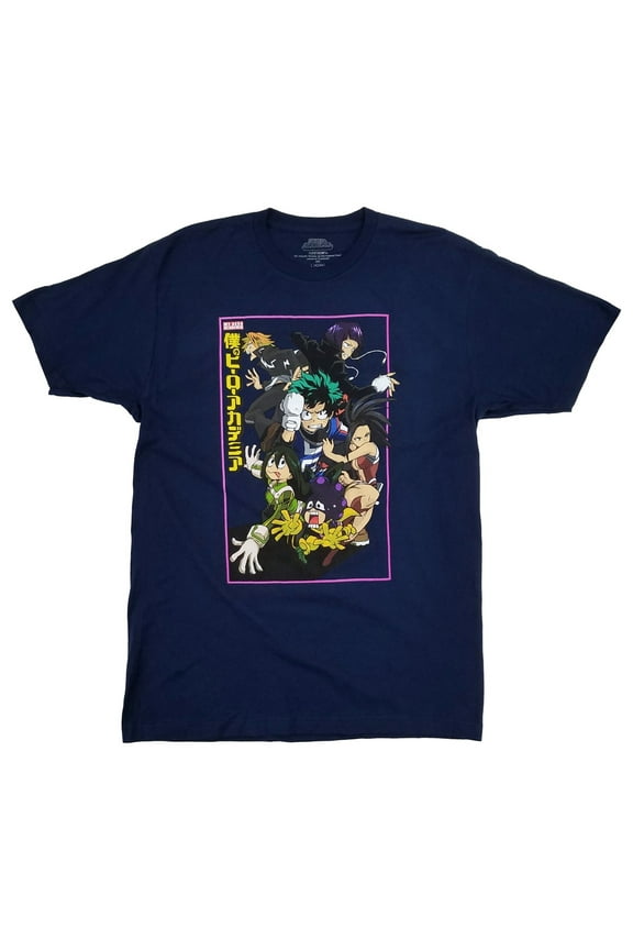 Mens Navy Blue Graphic Tee Short Sleeve T-Shirt X-Large