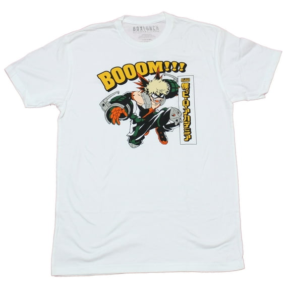 My Hero Academia Mens T-Shirt - Bakugo Boooom! Action Ready (Medium)