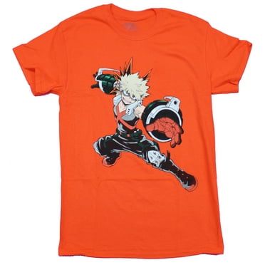 My Hero Academia Mens T-Shirt  - Bakugo  Posed Ready to Fight Image (Small)