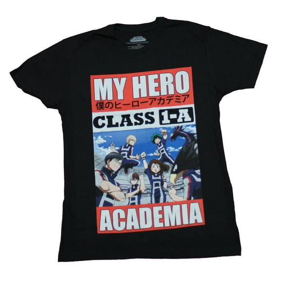 My Hero Academia Mens T-Shirt - Class 1-A Large Group Picture Image (2X-Large)