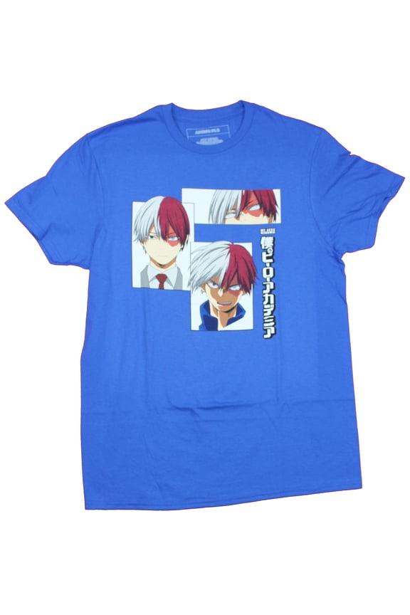 My Hero Academia Mens T-Shirt - Todoroki Multi Face Boxes (2X-Large)