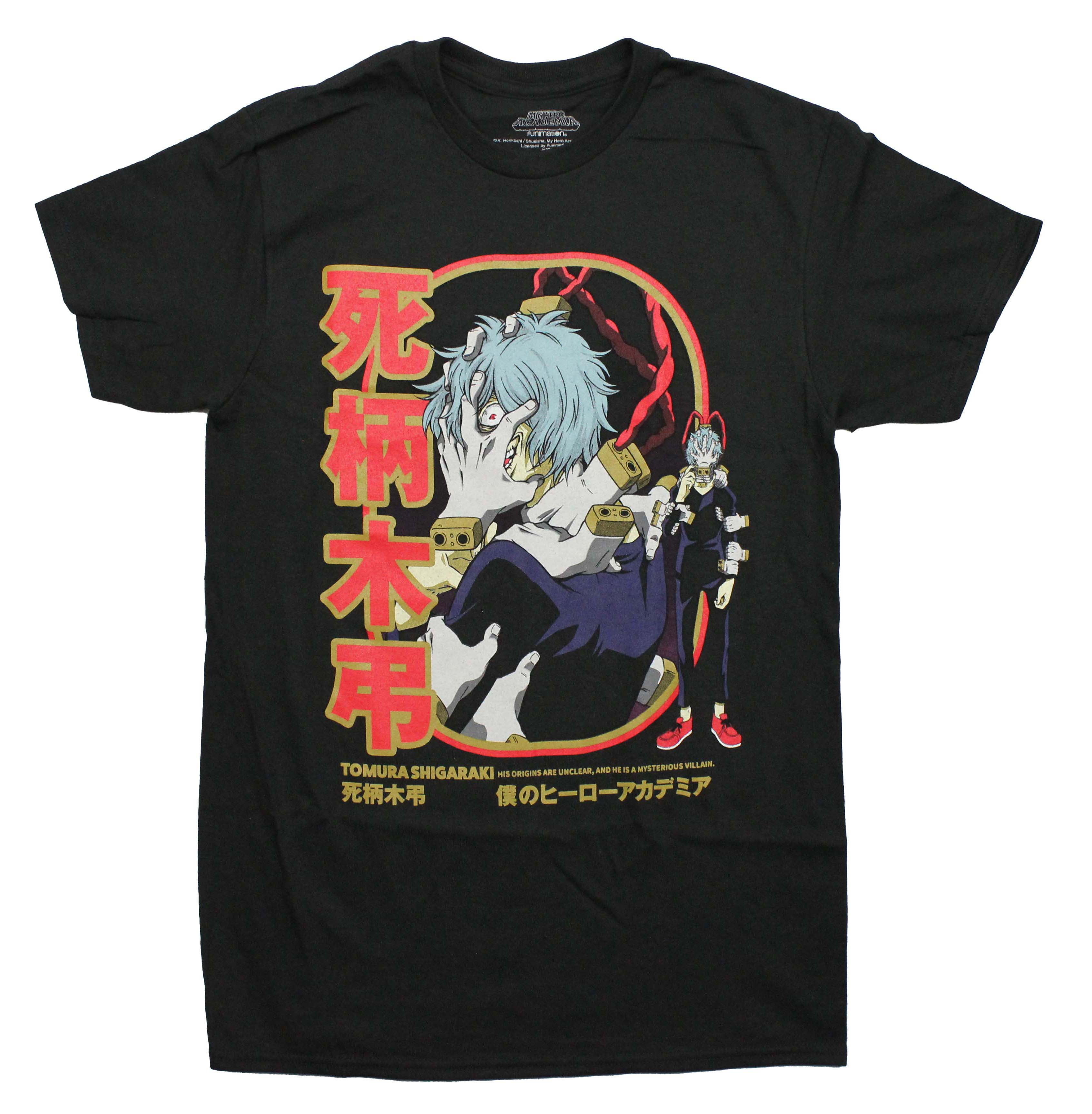 My Hero Academia Mens T-Shirt -Tomura Shigaraki Hand Over Face Along ...