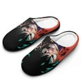thumbnail image 1 of My Hero Academia Mha Deku Fuzzy Cotton Slippers For Mens Winter Cotton Lightweight Anti-slip Rubber Sole Slippers House Open Back Slippers Closed Toe Slippers, 1 of 9