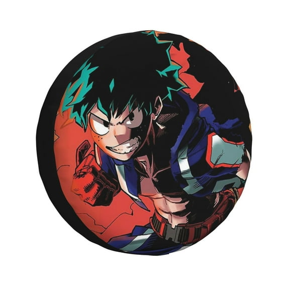 My Hero Academia Mha Deku Spare Tire Cover Waterproof Dust-Proof Universal Wheel Tire Cover Protector Accessories 14" 15" 16" 17"