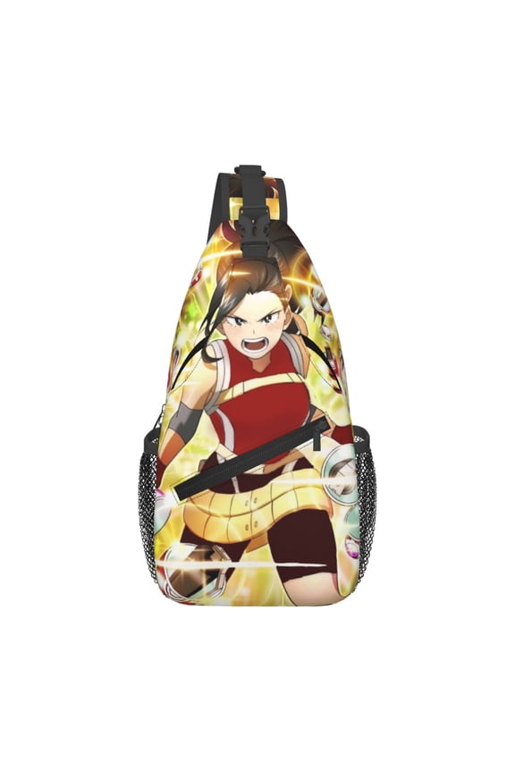 My Hero Academia Momo Yaoyorozu Sling Bag Crossbody Sling Backpack Chest Bag Daypack Purses Shoulder Bag For Women Men Travel Hiking