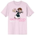 My Hero Academia Ochaco Action Pose Men's Pink Crew Neck Short Sleeve T