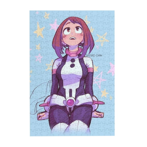 My Hero Academia Ochako Uraraka 300 Piece Puzzles,Wooden Jigsaw Puzzle,Home Decor Birthday Party Gift,Fun And Challenging Family Games