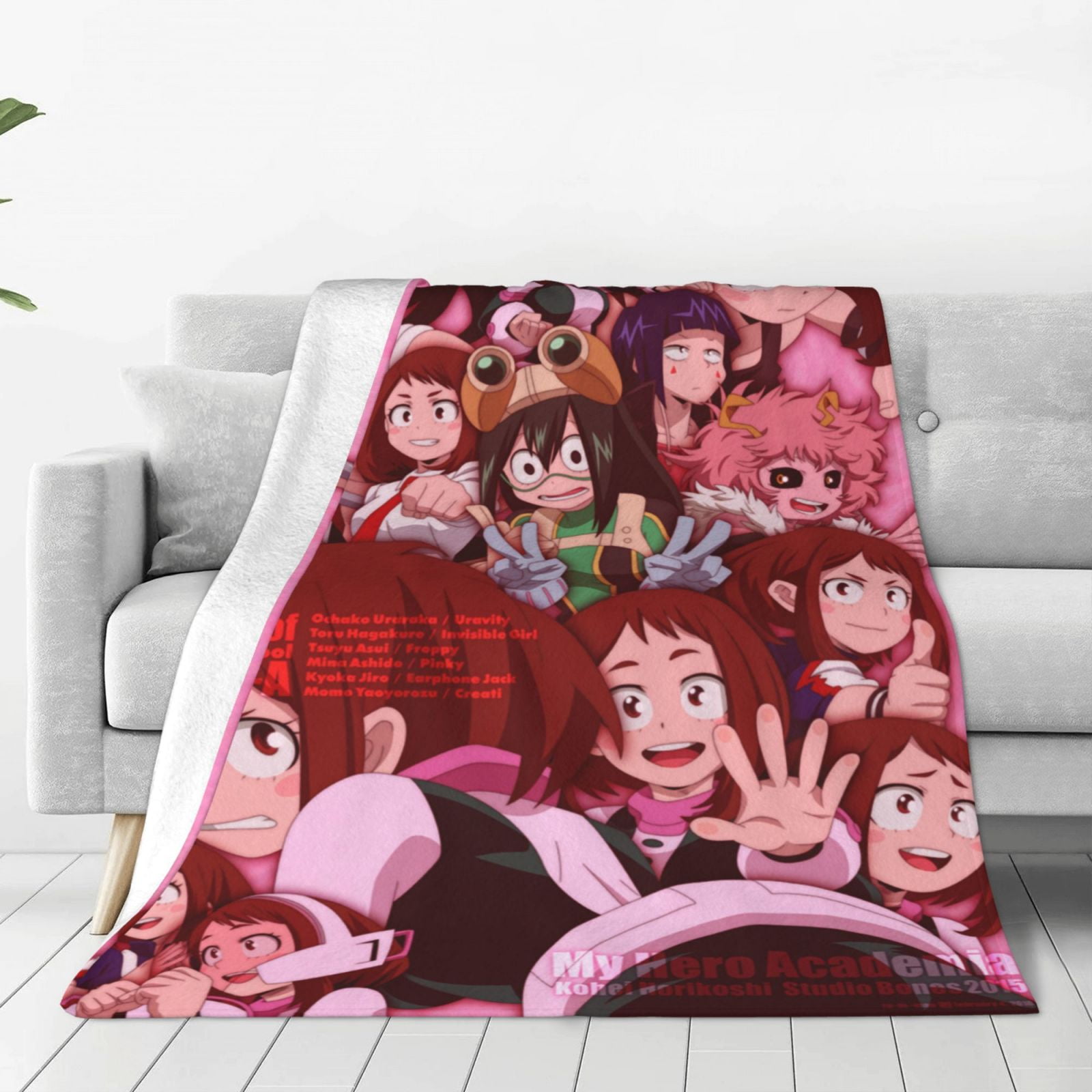 My Hero Academia Ochako Uraraka Anime Collage Blanket Soft Cozy Fleece