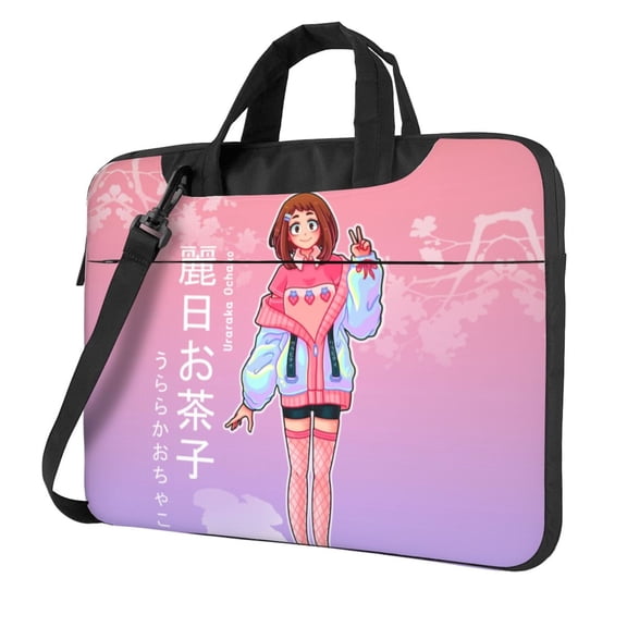 My Hero Academia Ochako Uraraka Laptop Bag Laptop Case Computer Notebook Briefcase Messenger Bag With Adjustable Shoulder Strap 14 Inch