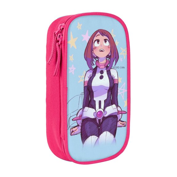 My Hero Academia Ochako Uraraka Pencil Case, Multipurpose Pencase ,Large Capacity Durable Pencil Pouch Storage Pen Bag Organizer Stationery