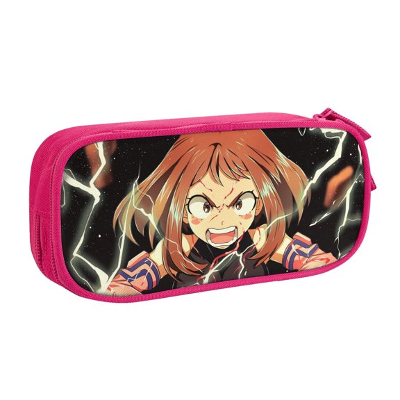 My Hero Academia Ochako Uraraka Pencil Case, Multipurpose Pencase ,Large Capacity Durable Pencil Pouch Storage Pen Bag Organizer Stationery
