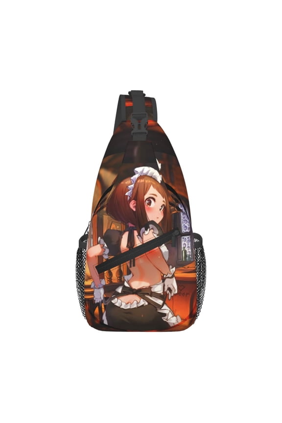 My Hero Academia Ochako Uraraka Sling Bag Crossbody Sling Backpack Chest Bag Daypack Purses Shoulder Bag For Women Men Travel Hiking
