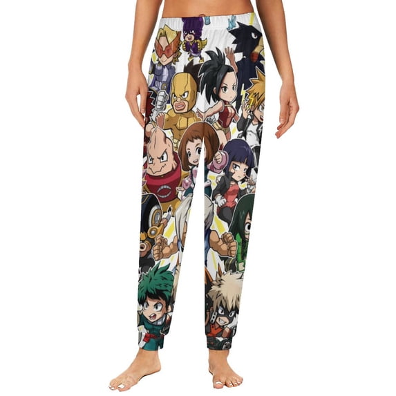 My Hero Academia Pajama Bottoms for Women Novelty Lounge Daily Cozy Soft Sleep Pajamas Pants Long Sleepwear