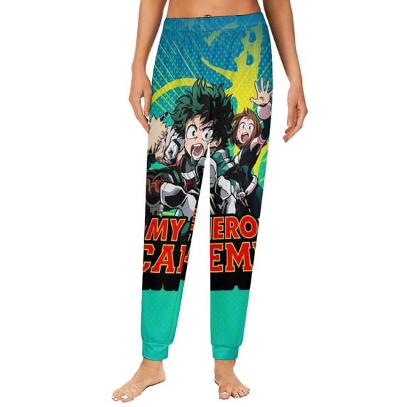 My Hero Academia Pajama Bottoms for Women Novelty Lounge Daily Cozy Soft Sleep Pajamas Pants Long Sleepwear