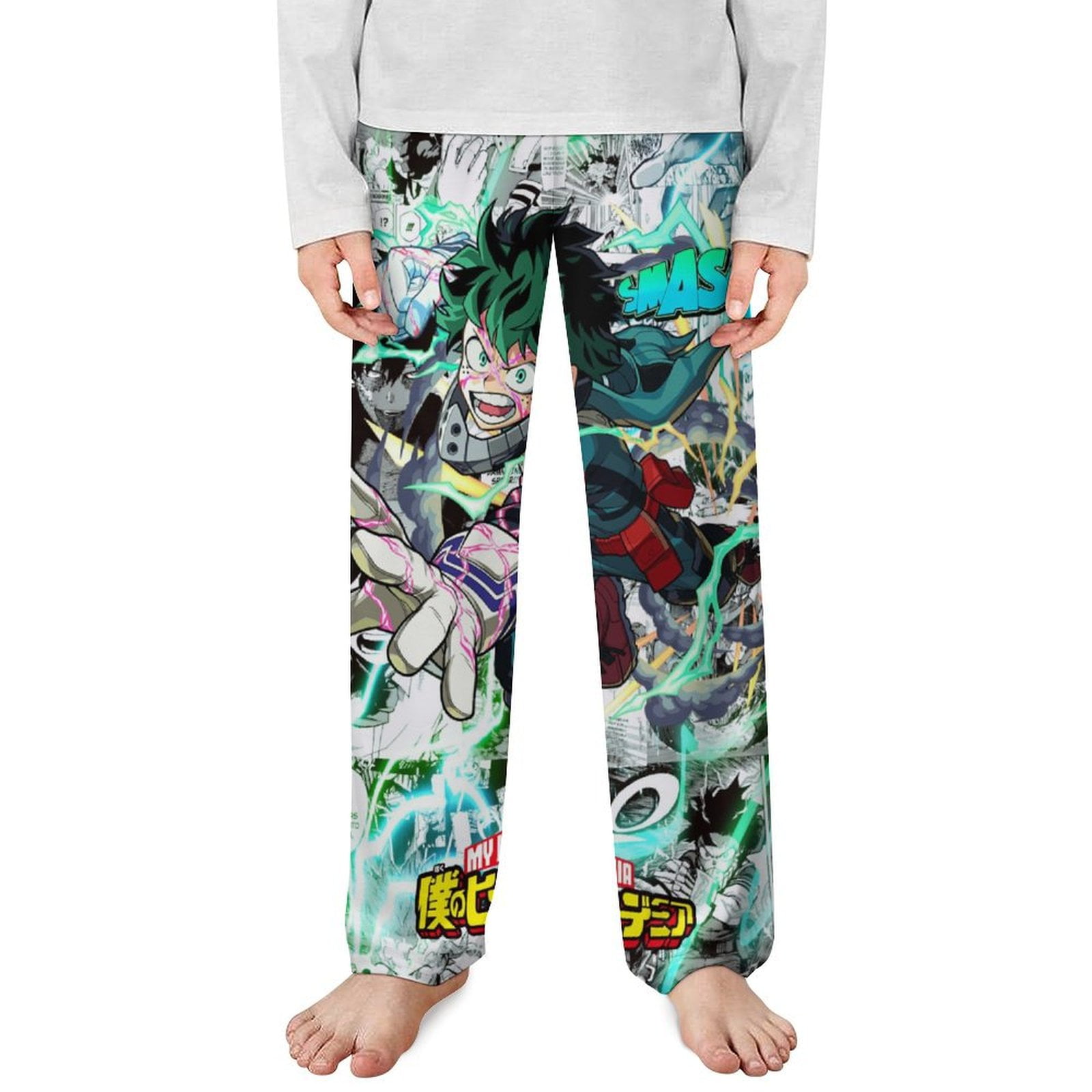 My Hero Academia Pajama Pants for Kids Long Sleep Plaid Pants Soft