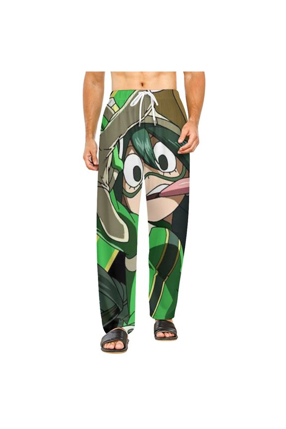 My Hero Academia Pajamas Pants 3D Printing Wide Leg PJ Pant Loungewear Casual Comfy Sleepwear Lounge Pants for Men WomenM