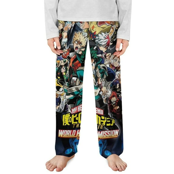My Hero Academia Pajamas Pants Soft Elastic Waist PJ Bottoms Comfy Lounge Long Pants