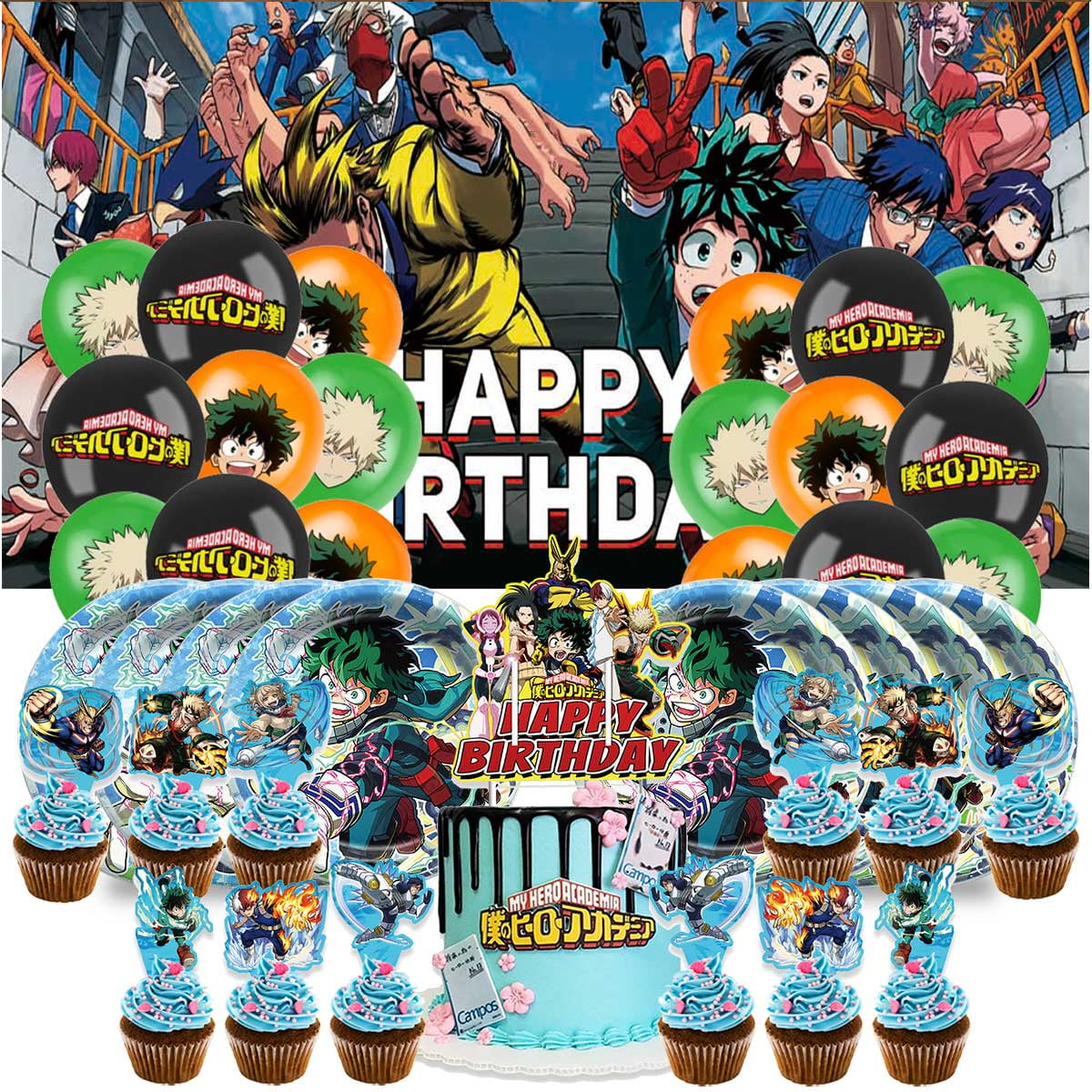 Festoncini Festa A Tema My Hero Academia Festa Kit Decorazioni My Hero Academia Compleanno - Palloncini, Striscione E Accessori Per Feste A Tema Anime Decorazioni Torta Compleanno Kit Compleanno Mha