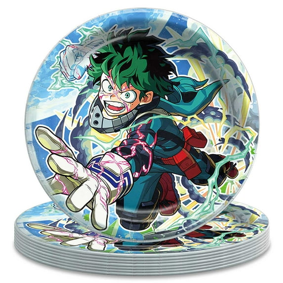 My Hero Academia Paper Plates Birthday Decorations Party Supplies Tableware Disposable Dinnerware
