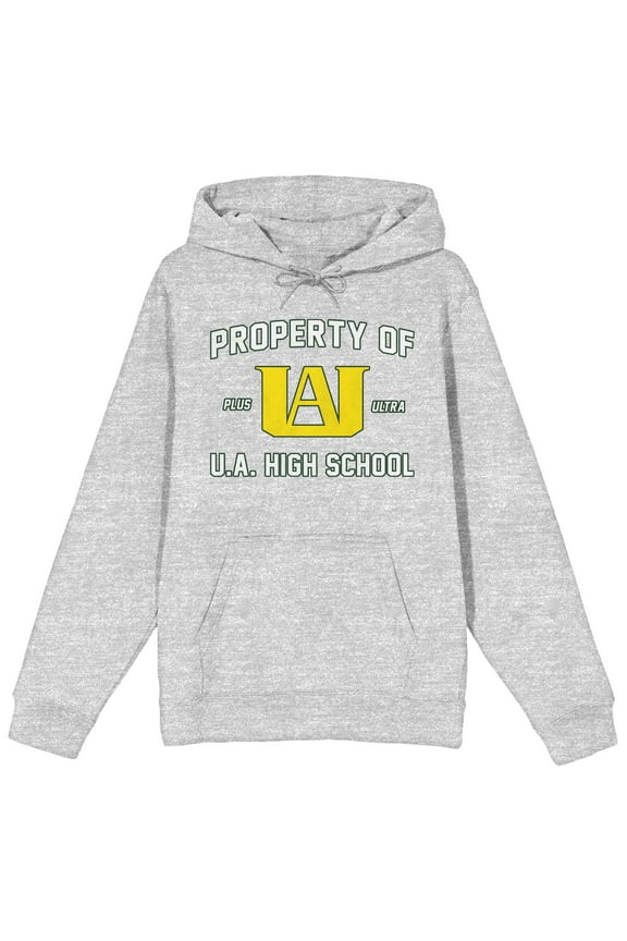 My Hero Academia Property of U.A. High School Men's Athletic Heather Graphic Hoodie-M