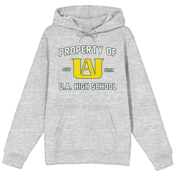 My Hero Academia Property of U.A. High School Men's Athletic Heather Graphic Hoodie-XL