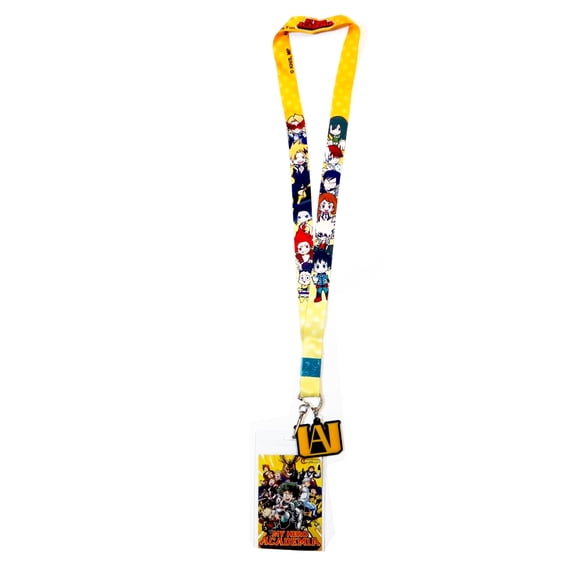 Great Eastern Entertainment My Hero Academia SD Class 1-A Heroes Lanyard with ID Badge Holder & U.A. Charm