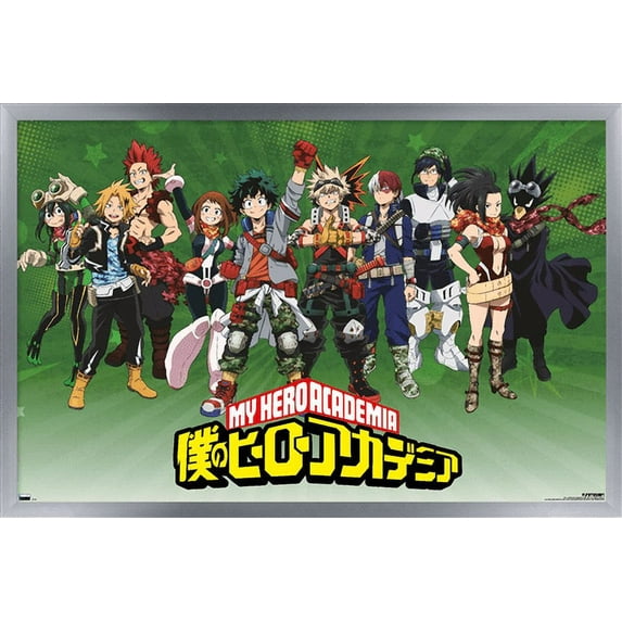 My Hero Academia: Season 4 - Group Wall Poster, 22.375" x 34", Framed