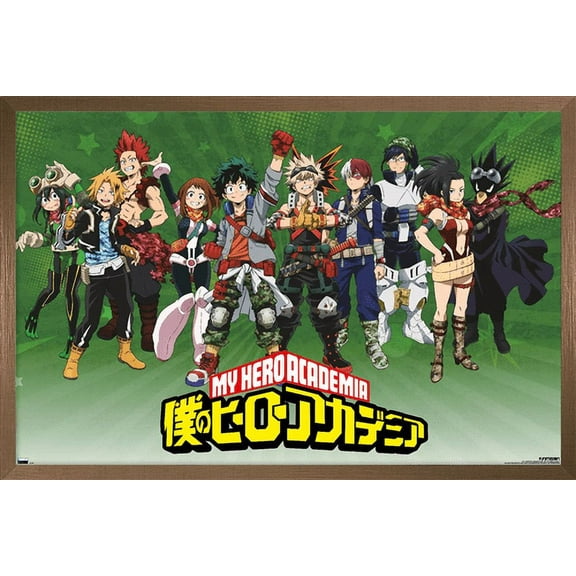 My Hero Academia: Season 4 - Group Wall Poster, 22.375" x 34", Framed