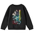 thumbnail image 1 of My Hero Academia Season 6 Heroes Group Art Crew Neck Long Sleeve Youth Black Sweatshirt-Small, 1 of 5