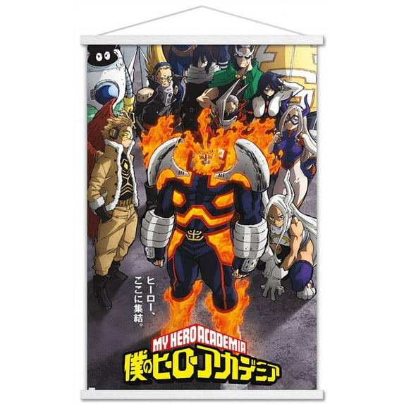 My Hero Academia: Season 6 - Teaser Key Art Wall Poster with Magnetic Frame, 22.375" x 34"