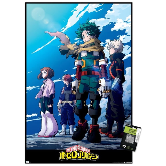 My Hero Academia: Season 7 - Group Key Art Wall Poster with Push Pins, 22.375" x 34"