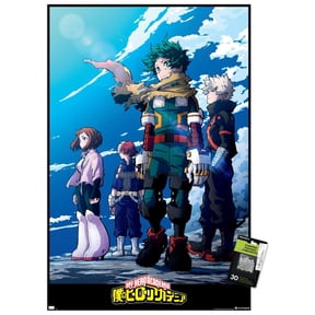 My Hero Academia: Season 7 - Group Key Art Wall Poster with Push Pins, 22.375" x 34"