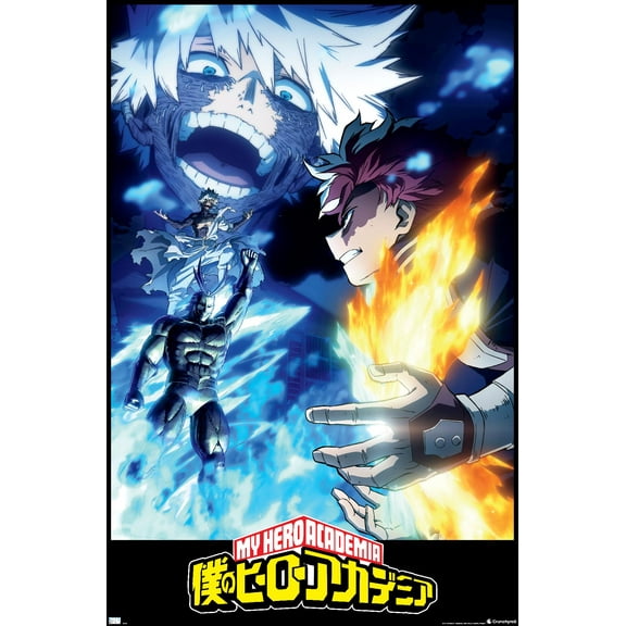 My Hero Academia: Season 7 - Todoroki vs Dabi Key Art Wall Poster, 22.375" x 34"