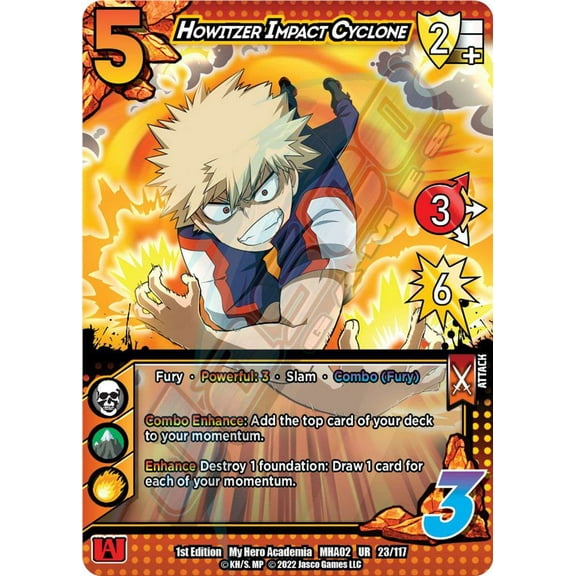 My Hero Academia Series 2 Crimson Rampage Ultra Rare Howitzer Impact Cyclone #23