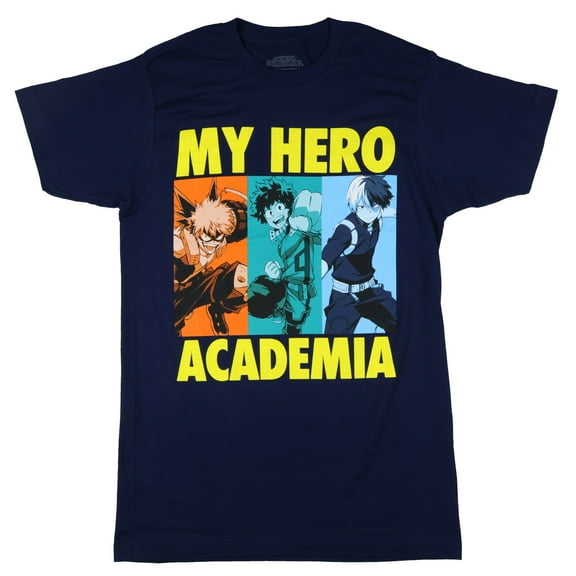 My Hero Academia Shirt Men's Katsuki Izuku Shoto Short Sleeve Graphic Tee