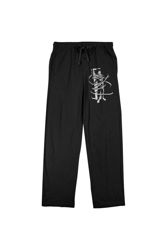 My Hero Academia Shota Aizawa Men's Black Drawstring Sleep Pajama Pants-XL