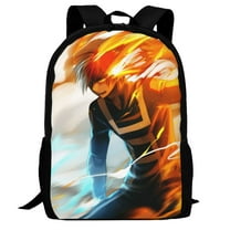 My Hero Academia Shoto Todoroki Backpack,Multi-Function Travel Backpack Laptop Backpack Lightweight Casual Daypack Bookbag 16.5 In