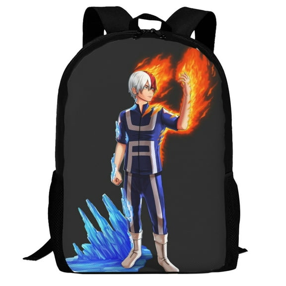 My Hero Academia Shoto Todoroki Backpack,Multi-Function Travel Backpack Laptop Backpack Lightweight Casual Daypack Bookbag 16.5 In