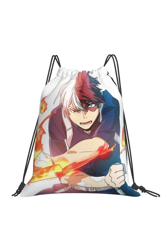 My Hero Academia Shoto Todoroki Drawstring Backpack Sport Gym Bag For Yoga Swimming Gymsack Sport Strap Pack Bag