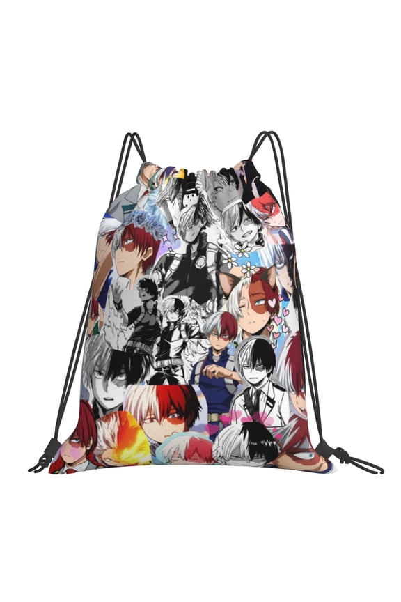 My Hero Academia Shoto Todoroki Drawstring Backpack Sport Gym Bag For Yoga Swimming Gymsack Sport Strap Pack Bag