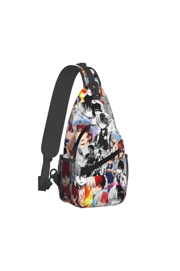 My Hero Academia Shoto Todoroki Sling Bag Crossbody Sling Backpack Chest Bag Daypack Purses Shoulder Bag For Women Men Travel Hiking