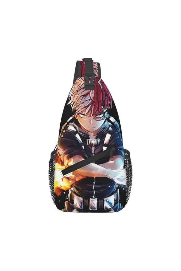 My Hero Academia Shoto Todoroki Sling Bag Crossbody Sling Backpack Chest Bag Daypack Purses Shoulder Bag For Women Men Travel Hiking
