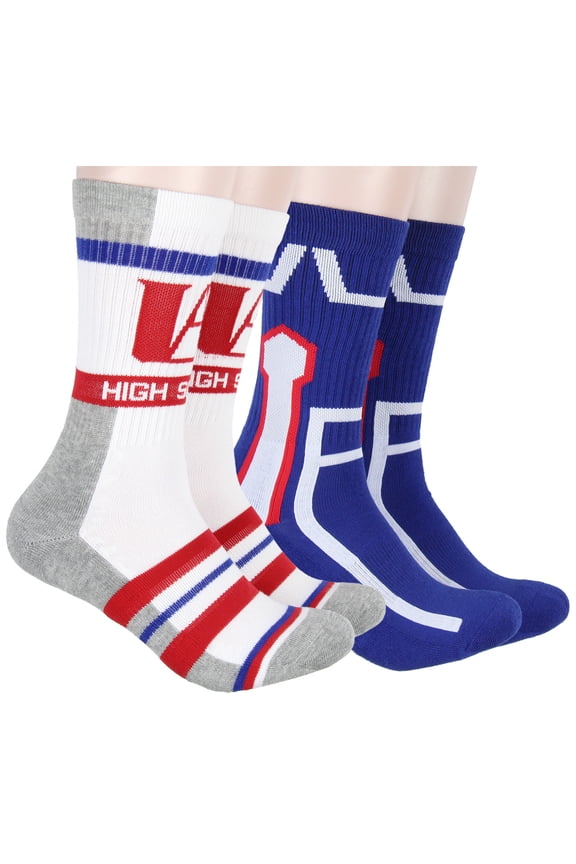 My Hero Academia Socks UA High Design 2 Pack Athletic Adult Crew Socks