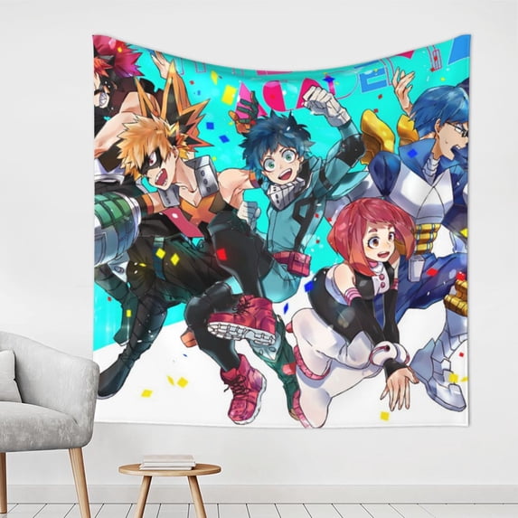 My Hero Academia Tapestry Luxury Wall Hanging Tapestries Decor For Bedroom Living Room Dormitory Mural Blanket 59x59in