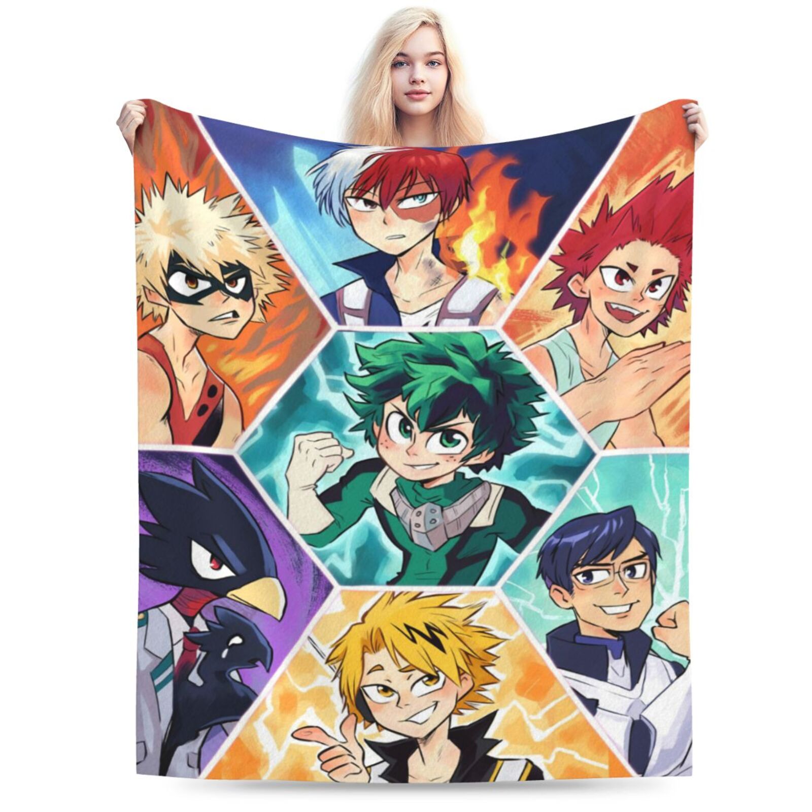 My Hero Academia Throw Blanket, Anime Blanket, Cozy Soft Lightweight
