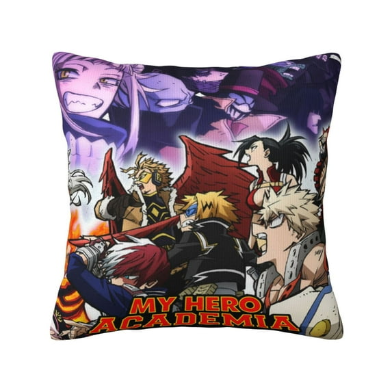 My Hero Academia Throw Pillow Covers, Anime Pillow Cases, Cushion Covers 18 X 18 Inch Square Pillow Protectors For Sofa Couch Bedroom Car Chair Home Decor